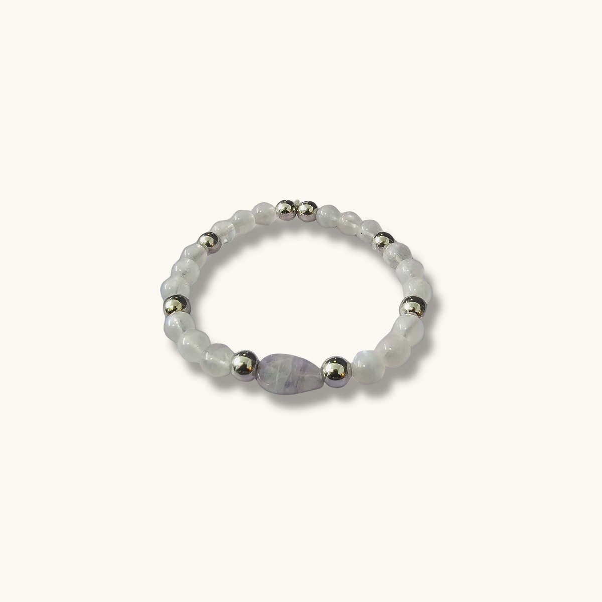 Moonstone and Fluorite Bracelet