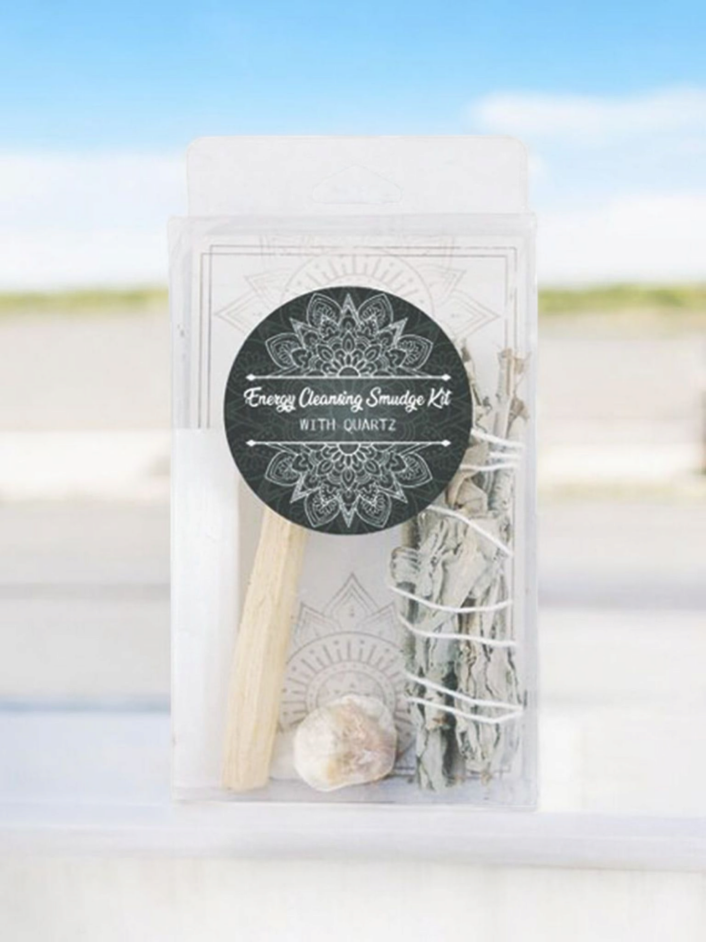 Energy Cleansing Smudge Kit w/ Quartz