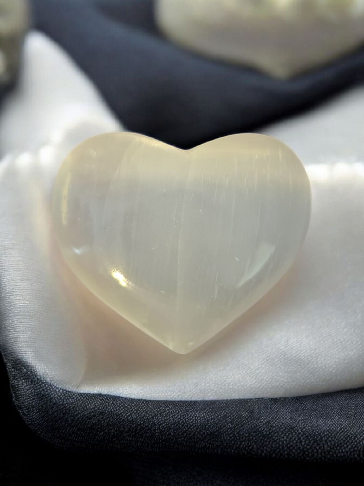 Selenite Heart Puffs