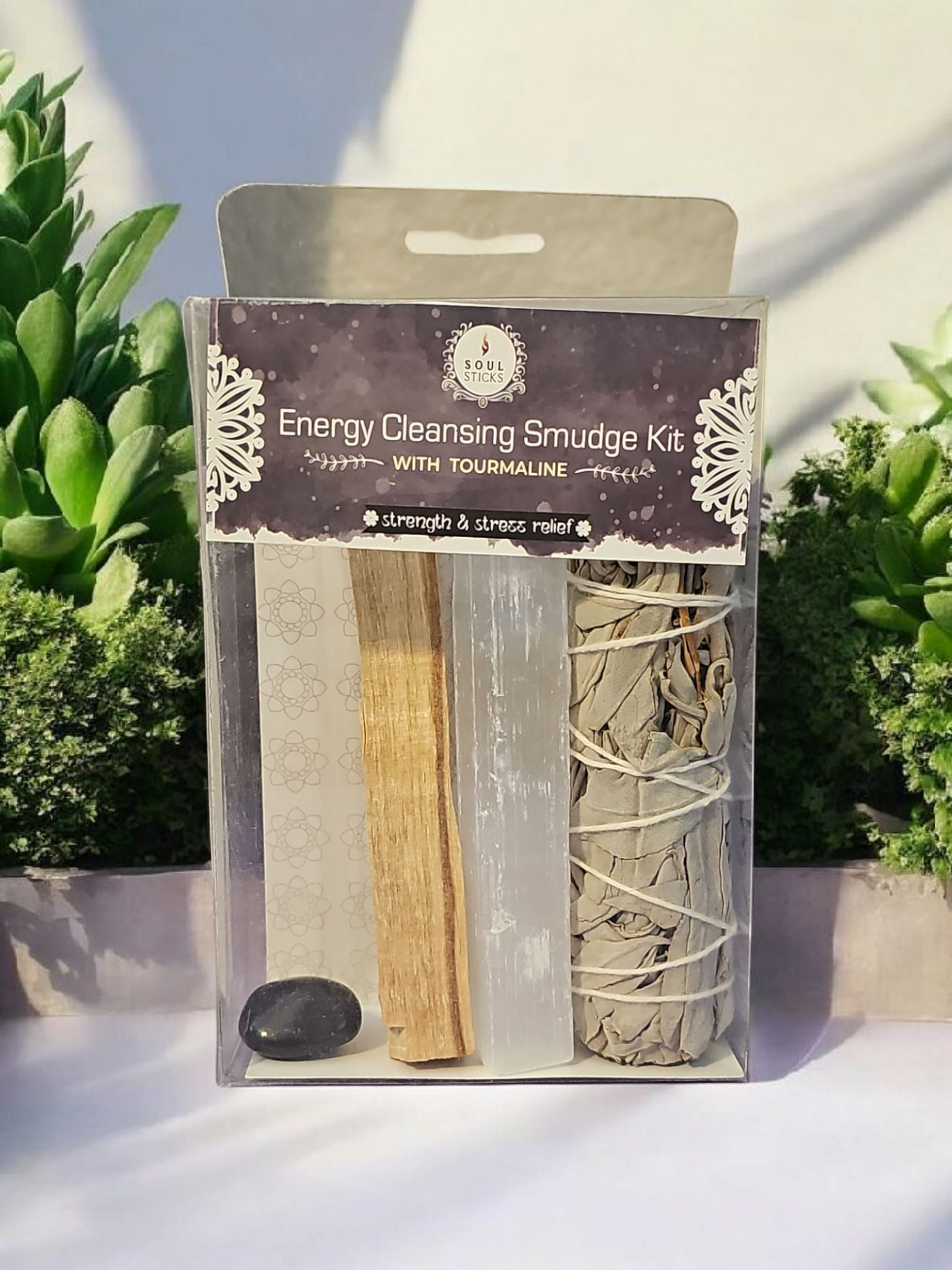 Energy Cleansing Smudge Kit w/ Tourmaline
