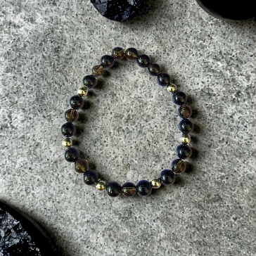 Black Tourmaline & Smoky Quartz Bracelet