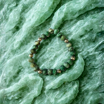Pyrite In Jade Bracelet