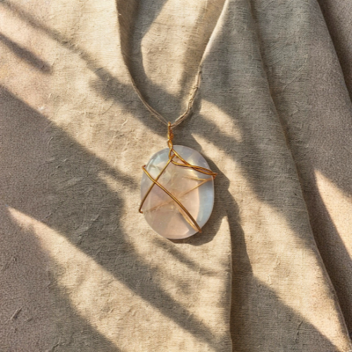 Natural Rose Quartz Pendant