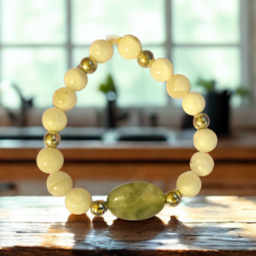 Moonstone and Fluorite Bracelet