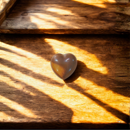 Angel Aura Rose Quartz Heart Puffs