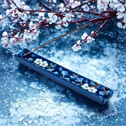 Plum Blossoms Ceramic Incense Holder