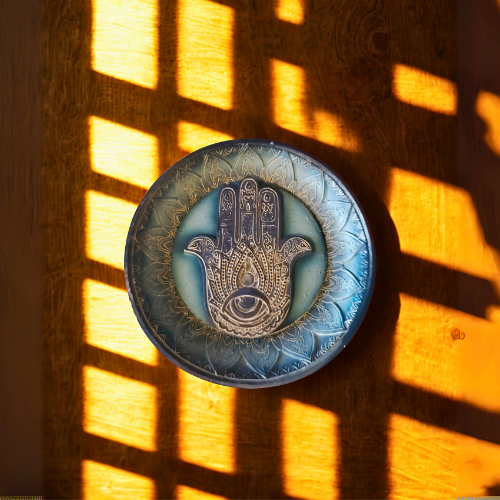 5″ Hamsa Round Incense Burner