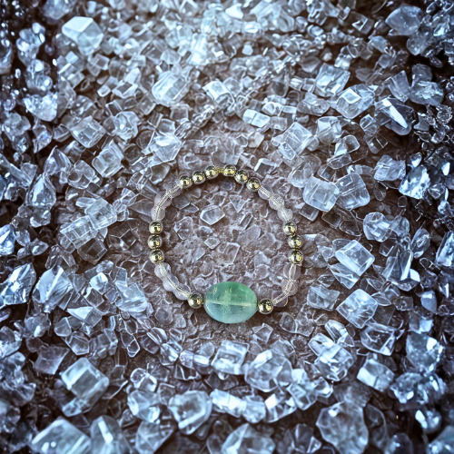 Fluorite & Clear Quartz Bracelet