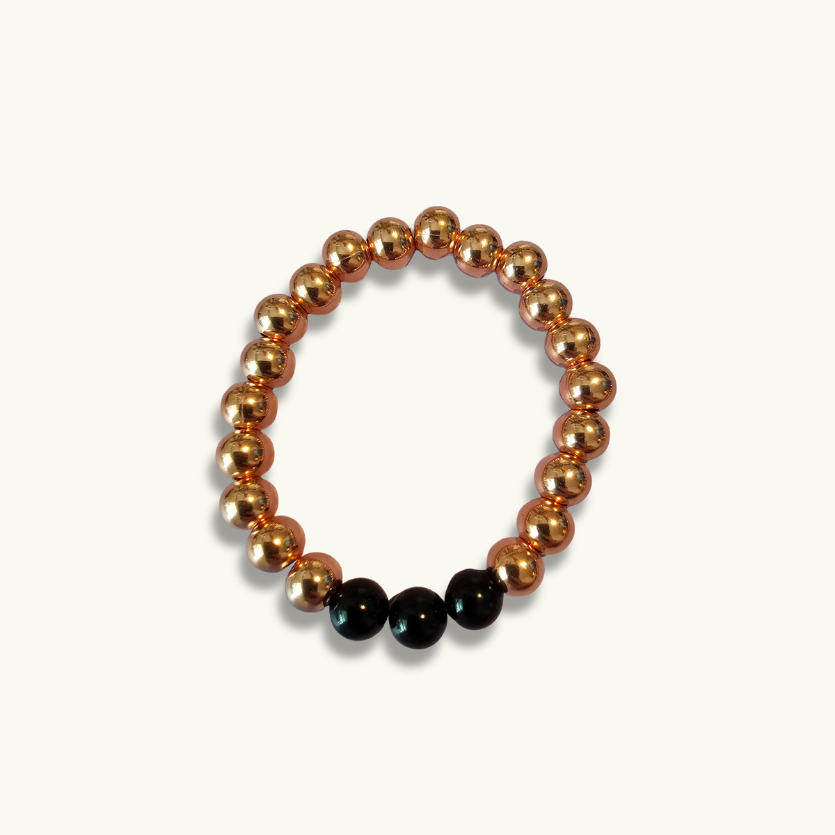 100% Copper & Black Tourmaline Bracelet