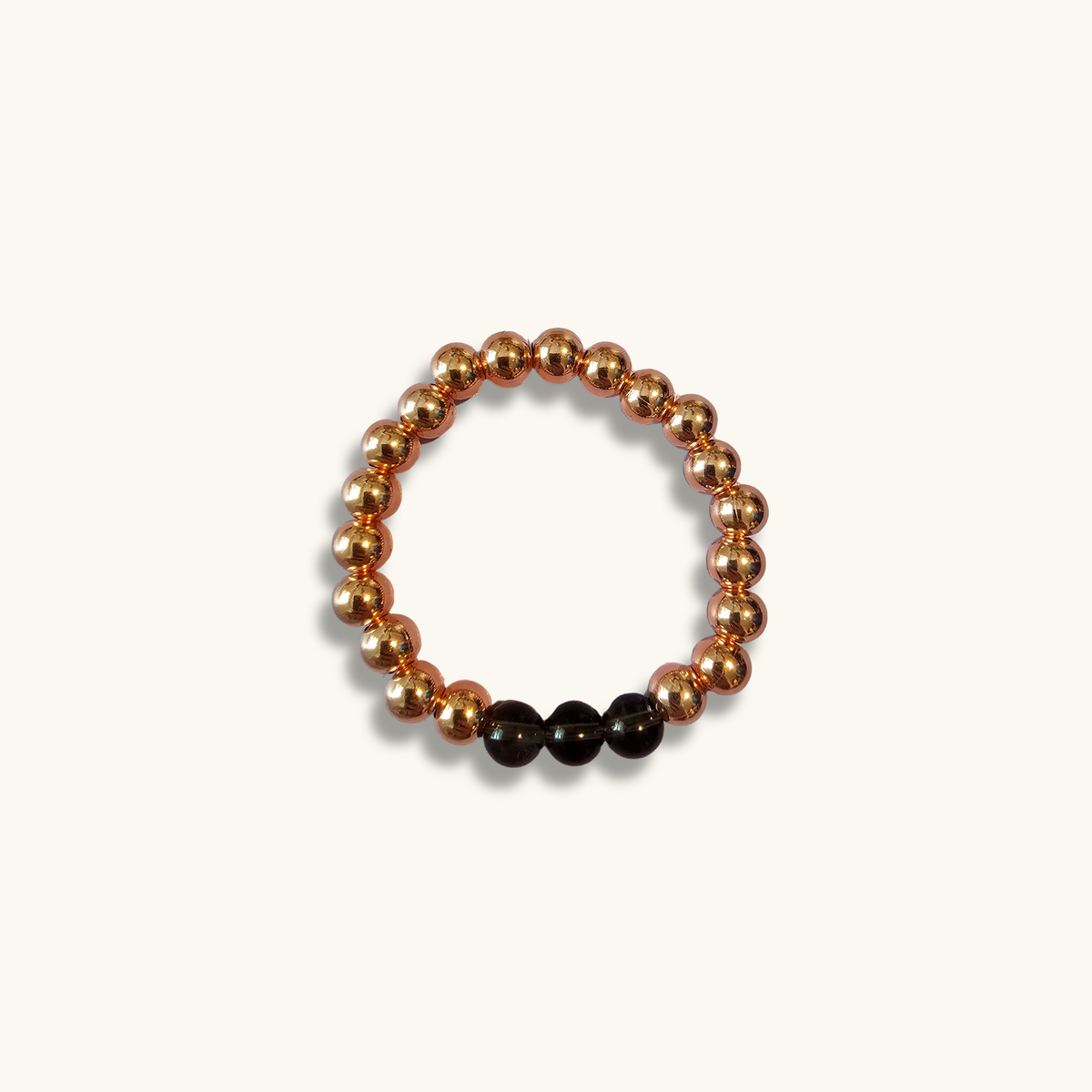 100% Copper & Smoky Quartz Bracelet