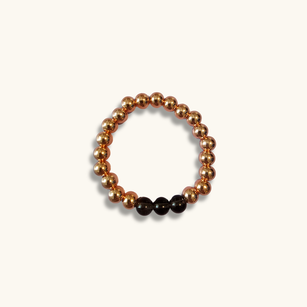 100% Copper & Smoky Quartz Bracelet