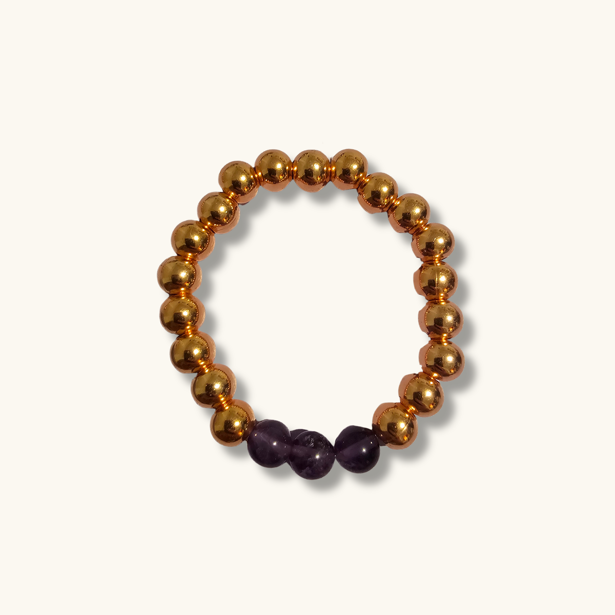 100% Copper & Amethyst Bracelet