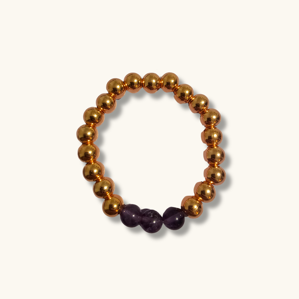 100% Copper & Amethyst Bracelet