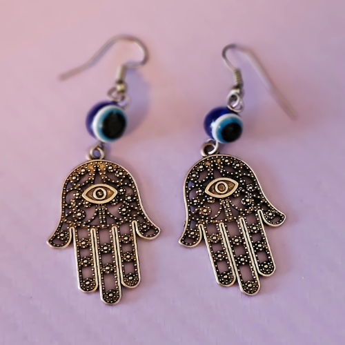 Hamsa Hand Earrings (Large)