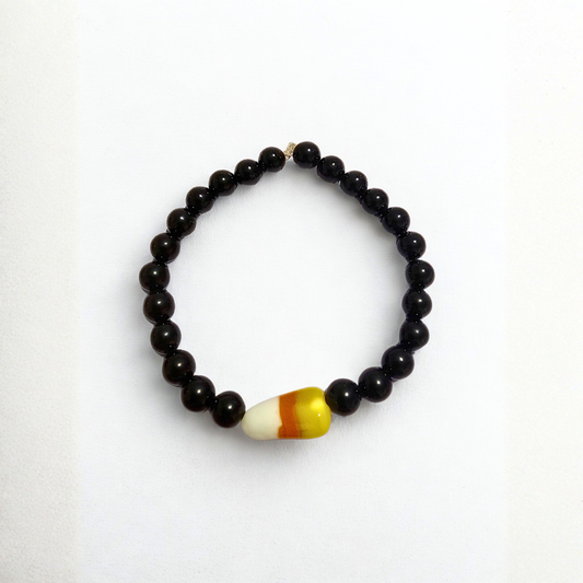 Candy Corn Black Tourmaline Bracelet