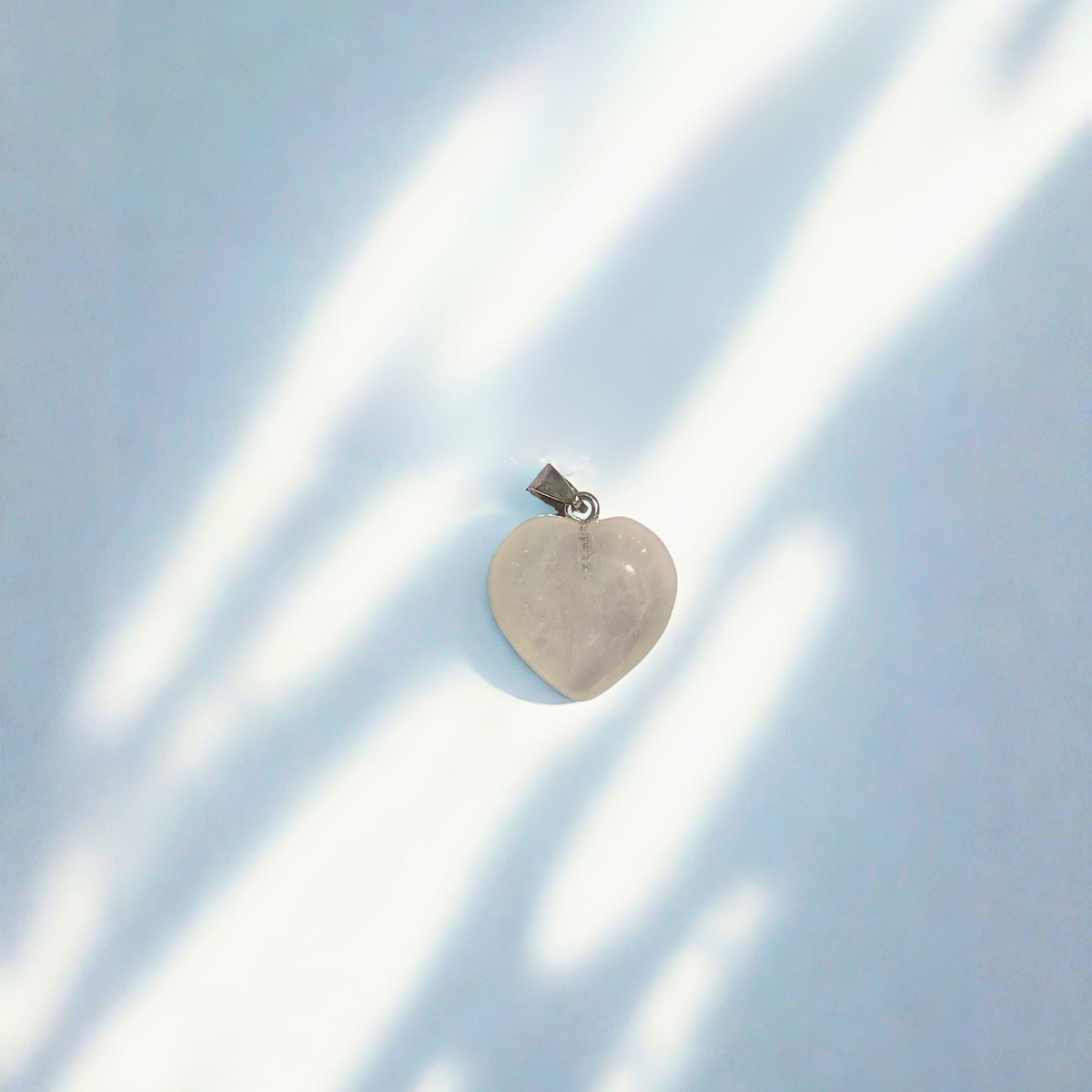 Clear Quartz Heart Pendant