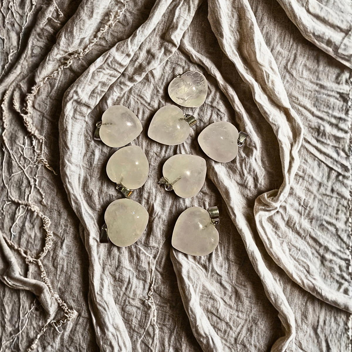 Clear Quartz Heart Pendant