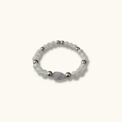 Moonstone and Fluorite Bracelet