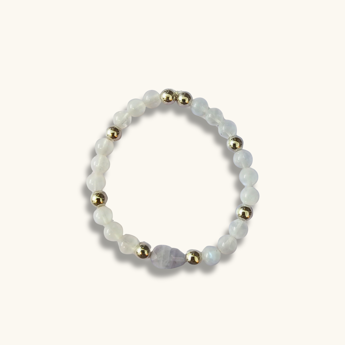 Moonstone and Fluorite Bracelet
