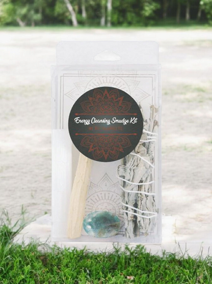 Energy Cleansing Smudge Kit w/ Fluorite