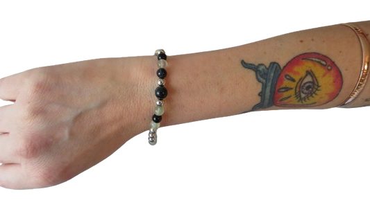 Blessings and Faith Braclet Black & Clear