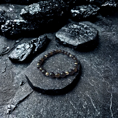 Black Tourmaline & Smoky Quartz Bracelet