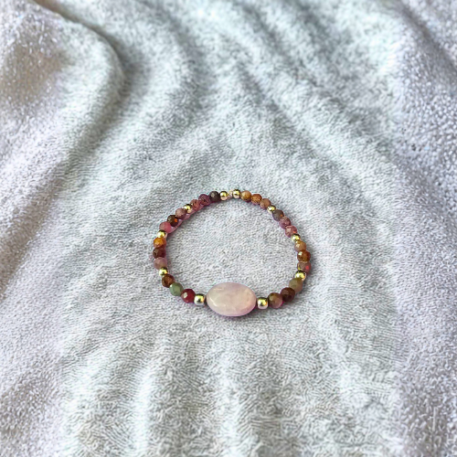 Natural Ruby & Kunzite Bracelet