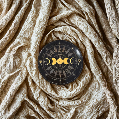 Triple Moon Wooden Incense Burner