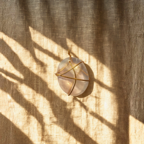 Natural Rose Quartz Pendant