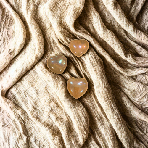 Angel Aura Rose Quartz Heart Puffs