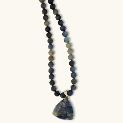 Natural Sapphire & Sodalite Necklace