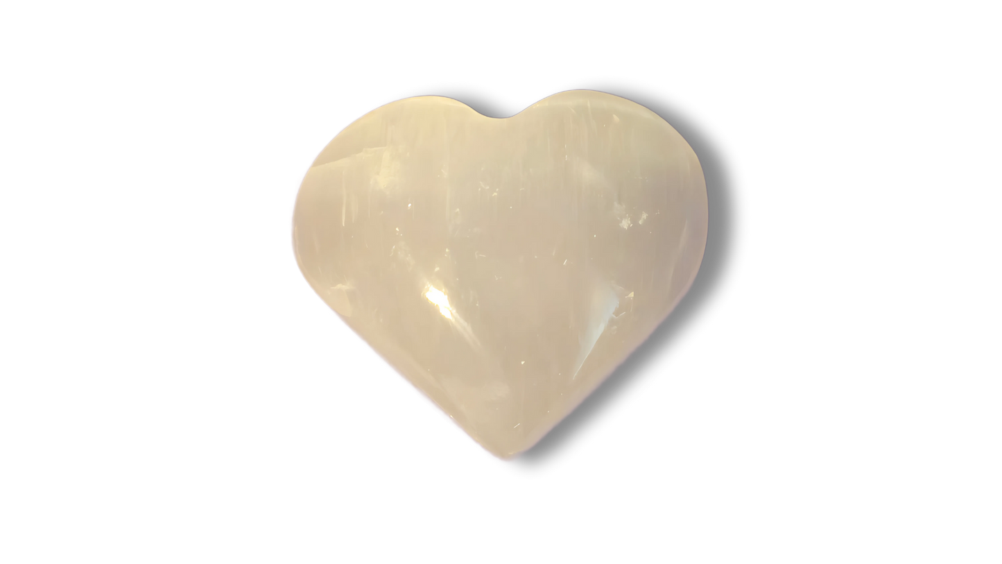 Selenite Heart Puffs