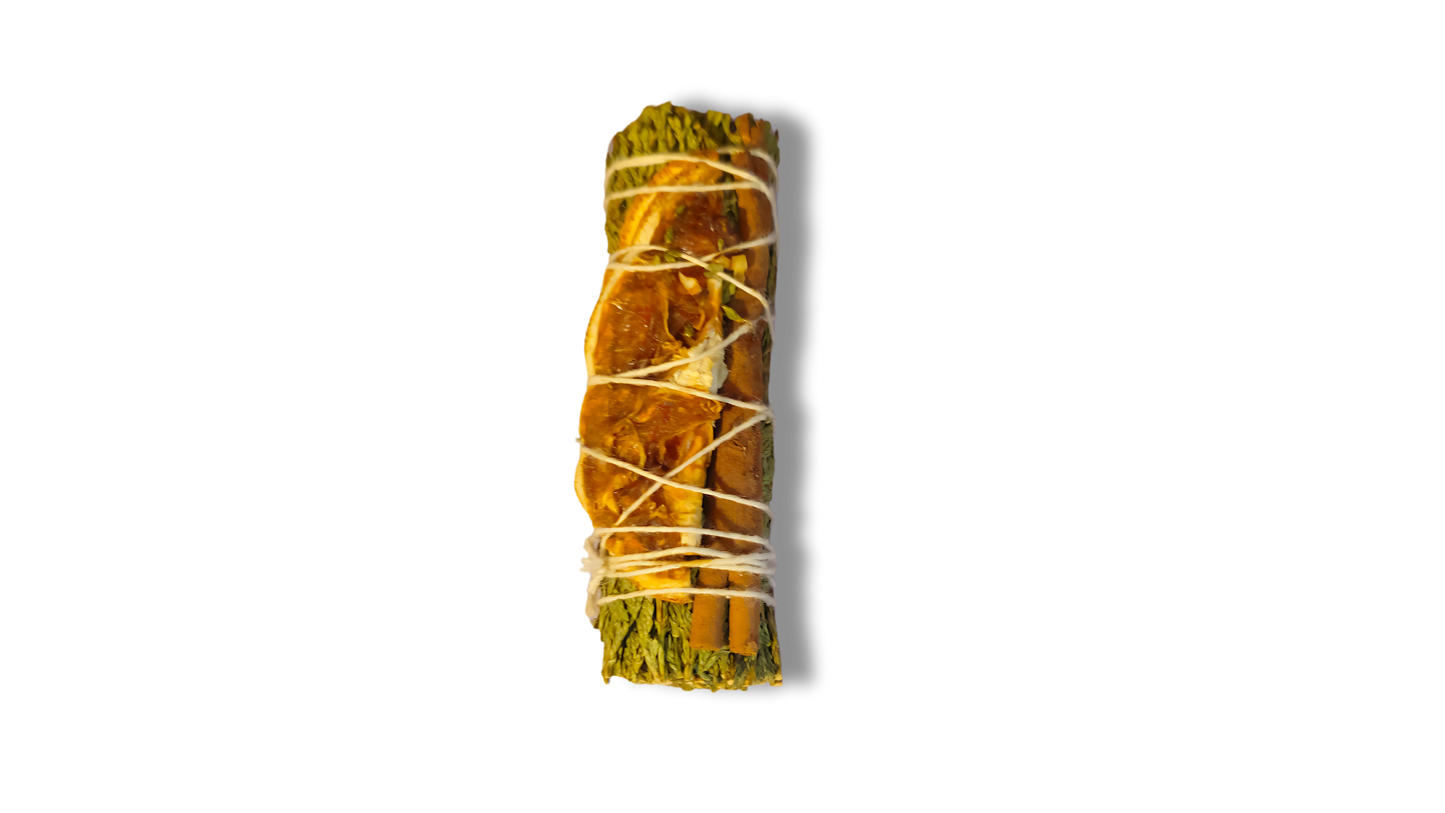 Cedar Smudge Stick w/ Orange & Cinnamon