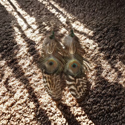 Assorted Peacock Feather Earrings