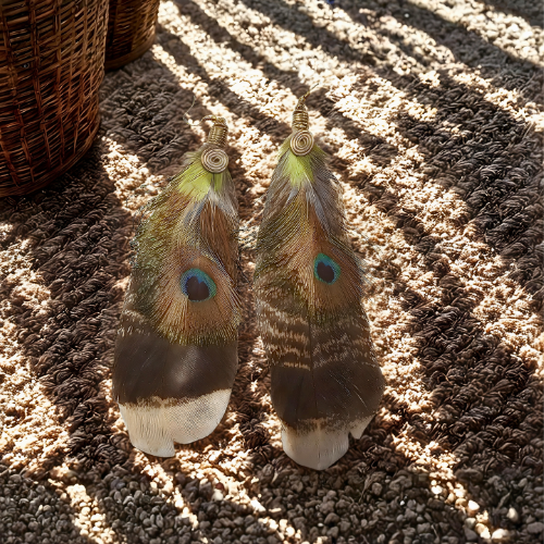Assorted Peacock Feather Earrings