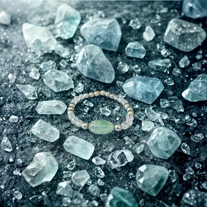 Fluorite & Clear Quartz Bracelet