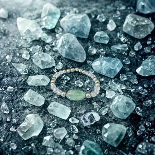 Fluorite & Clear Quartz Bracelet
