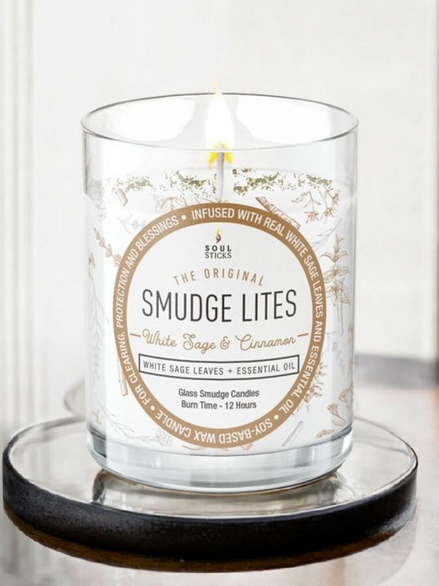 Smudge Lites Candles- White Sage & Cinnamon